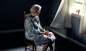 elderly woman alone
