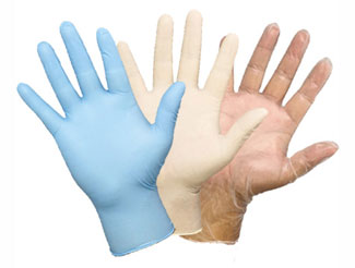 Disposable gloves - nitrile gloves, latex gloves and vinyl gloves