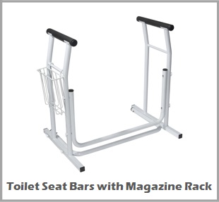 Toilet Seat Bars with Magazine Rack
